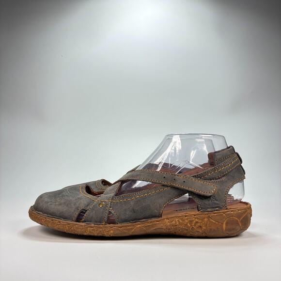 Josef Seibel Rosalie 13 Dark Blue Leather Hook & Loop Women’s Size US 9.5 EU 40 - Picture 4 of 10